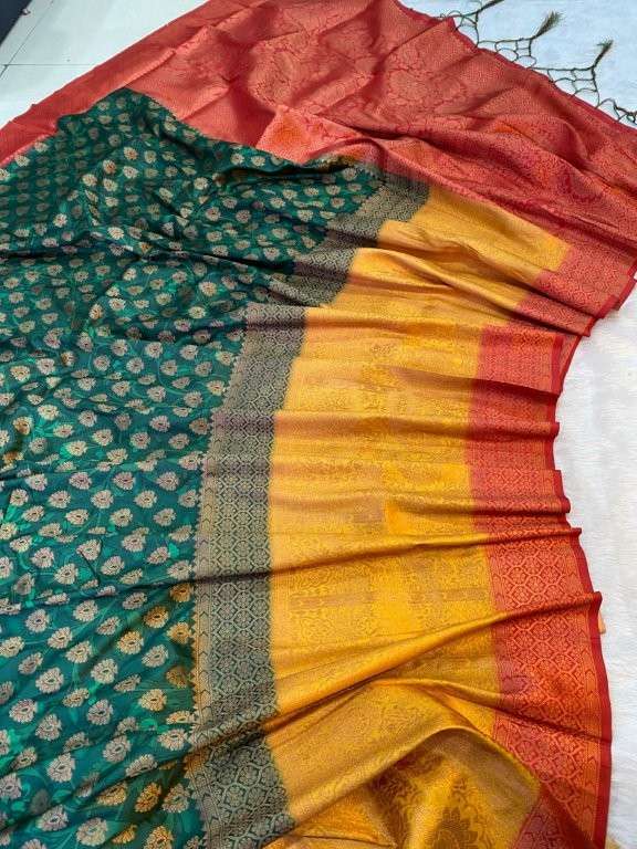 928 HIT DESIGN BY ASLIWHOLESALE DESIGNER PURE SILK KANJIVARM PRINTED SAREES-00284