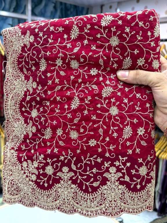 9519 COLOUR BY ASLIWHOLESALE DESIGNER PURE SATIN EMBROIDERY PRINTED SAREES-00103