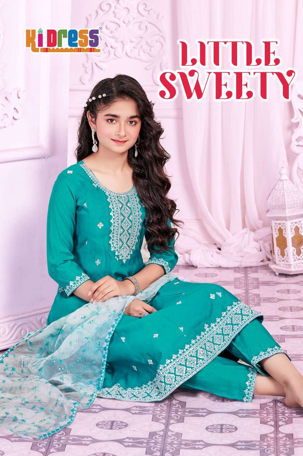 AANCHI LITTLE SWEETY 101 TO 102 SERIES PURE ROMAN SILK KIDS WEAR-00286