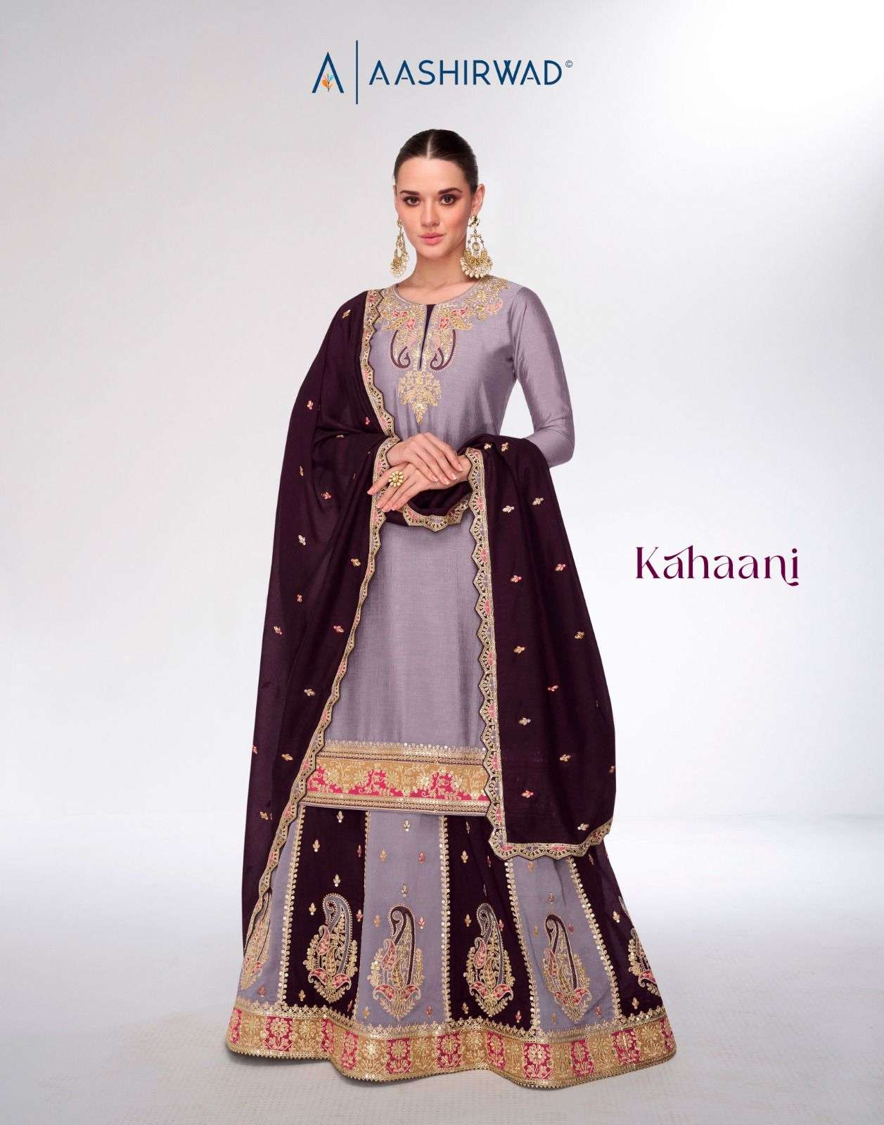AASHIRWAD CREATION KAHANI PREMIUM SILK EMBRODIERY DRESSES-00028