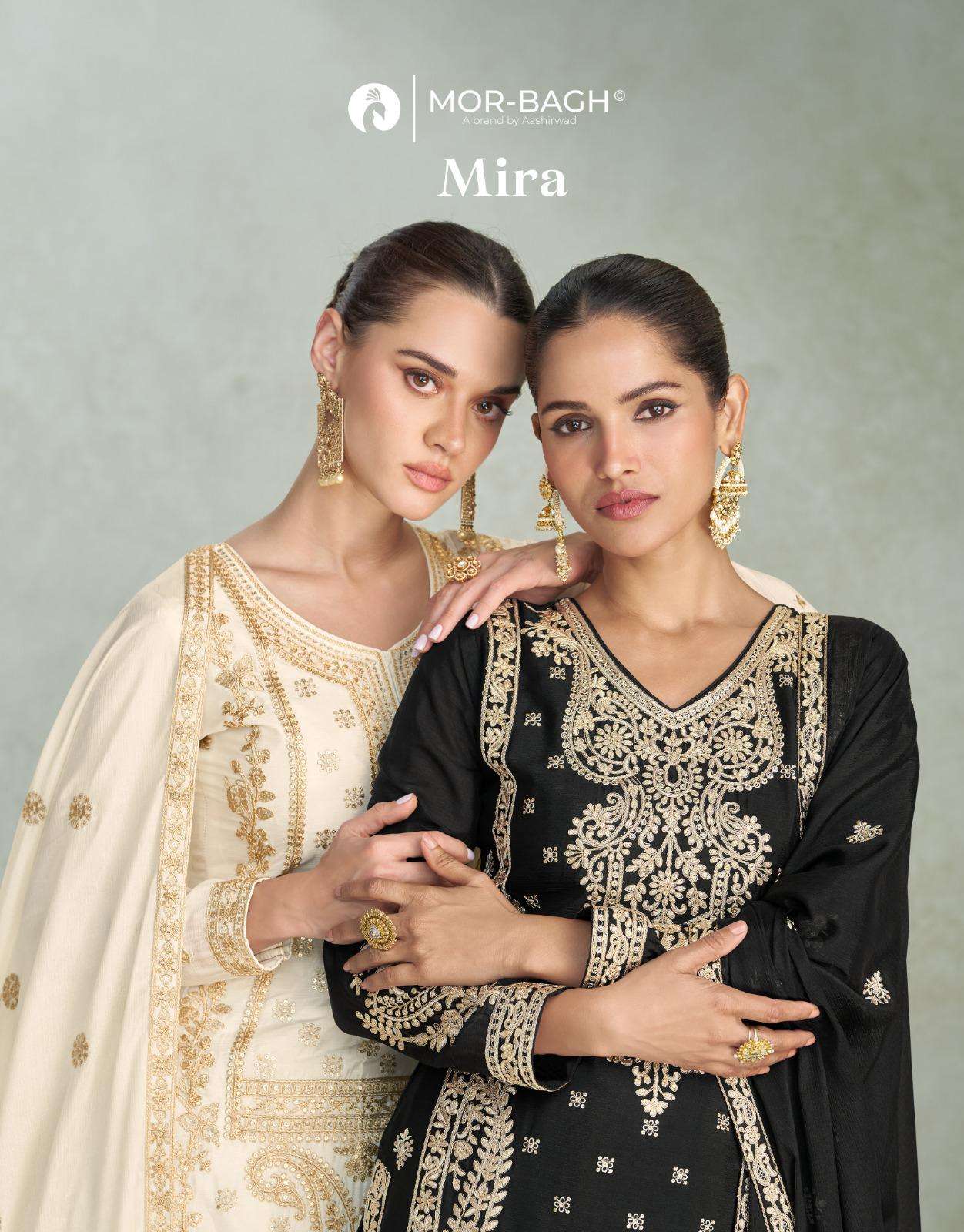 AASHIRWAD CREATION MIRA PURE CHINON SILK DRESSES-00150