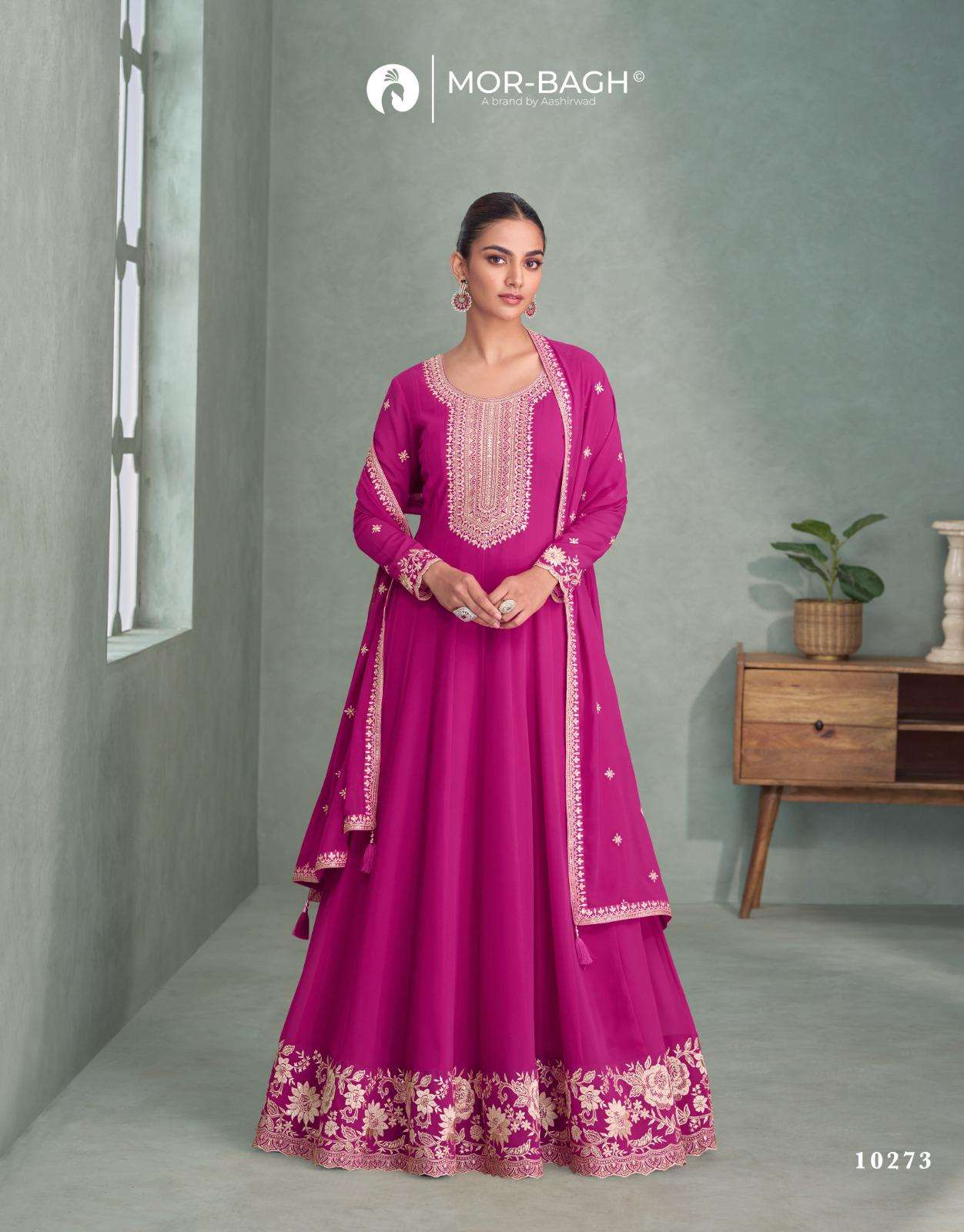 AASHIRWAD CREATION PURVA PURE REAL GEORGETTE DRESSES-00150