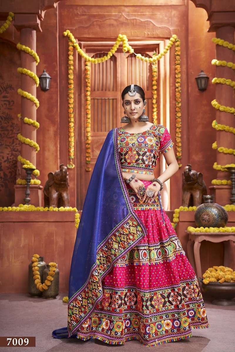 AAWIYA RAJWADI VOL 7009 SERIES PURE COTTON PRINTED LEHENGAS-00060