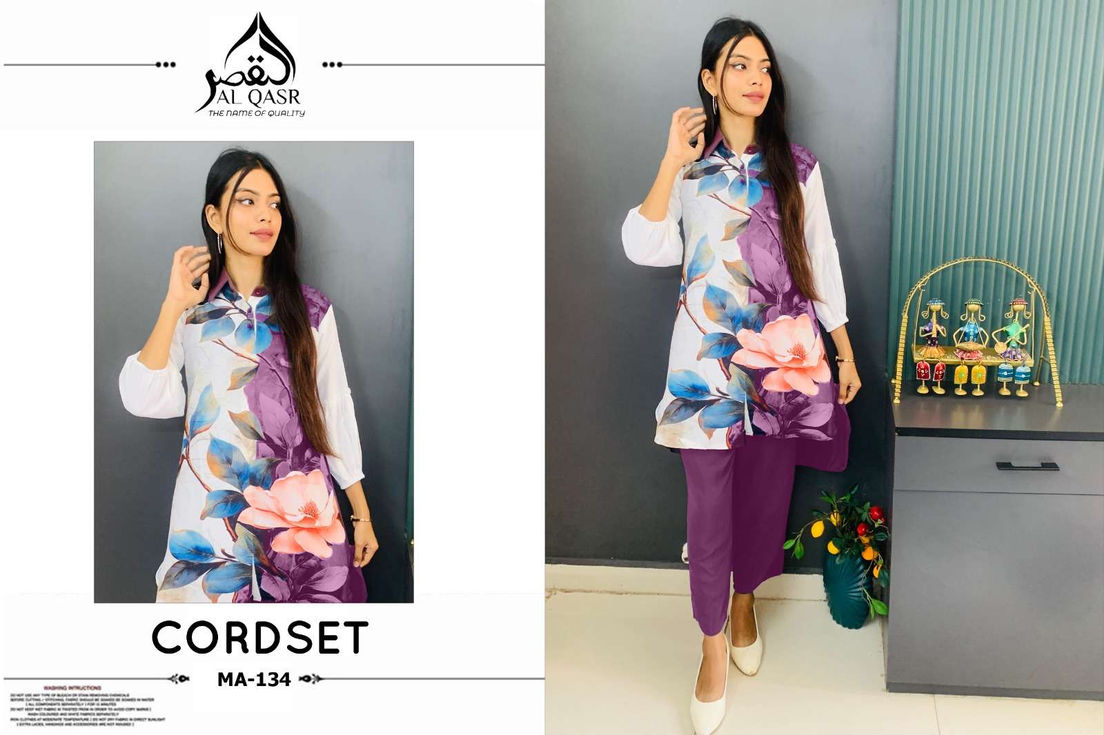 AL-QASR MA-134 PURE IMPORTED PRINTED CO-ORD SET-00245