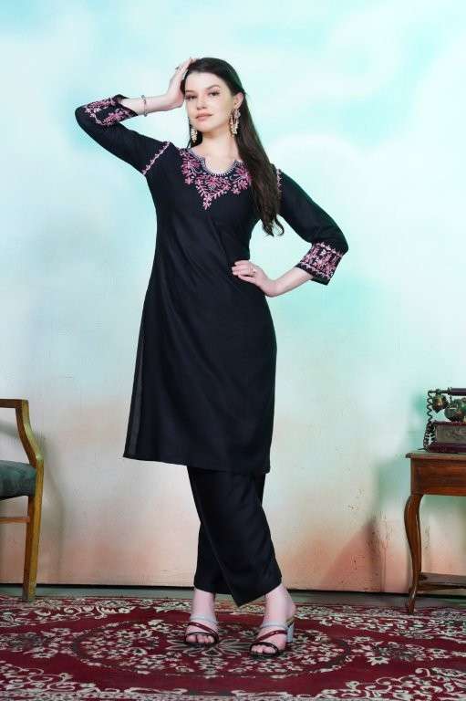 ANOKHI BY ASLIWHOLESALE DESIGNER PURE HEAVY RAYON EMBROIDERY KURTIS-00295