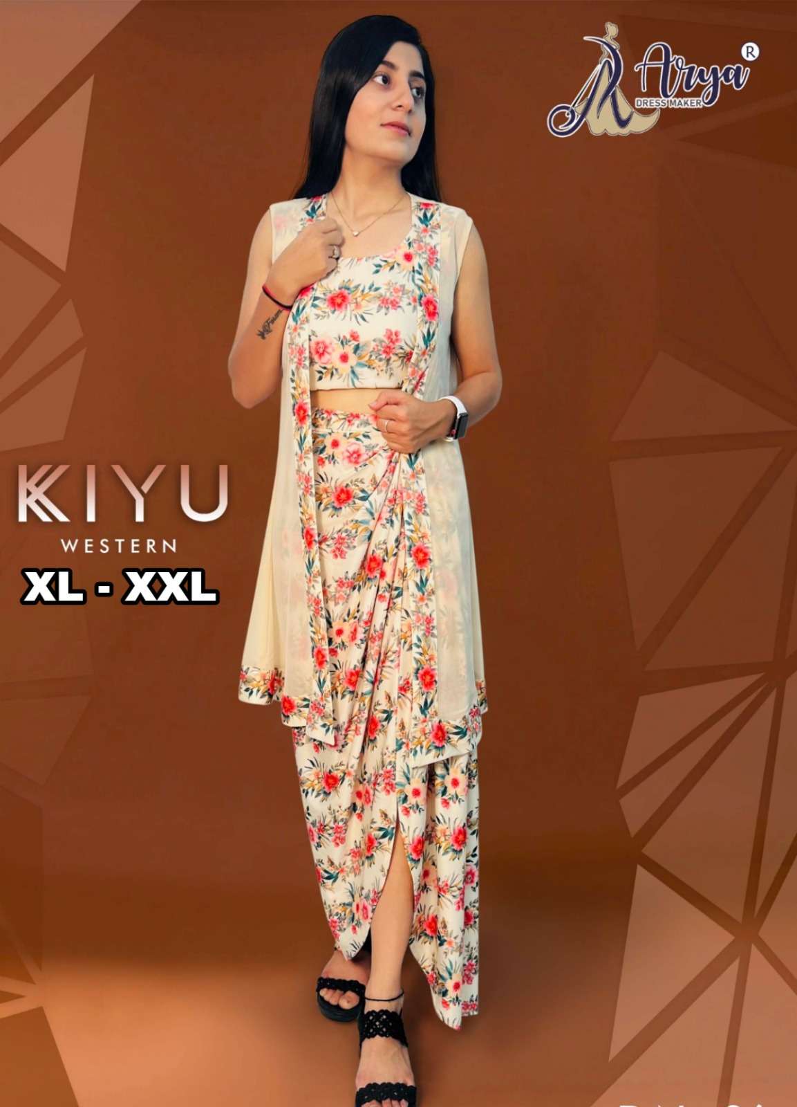 ARYA DRESS MAKER KIYU WESTERN  PURE LYCRA PRINTED DRESSES-00079