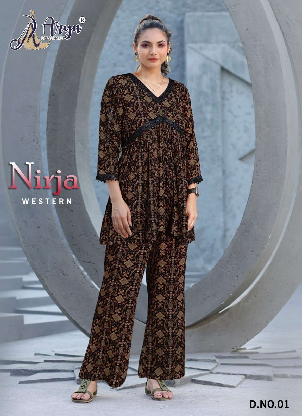 ARYA DRESS MAKER NIRJA PURE COTTON PRINTED CO-ORD SET-00079
