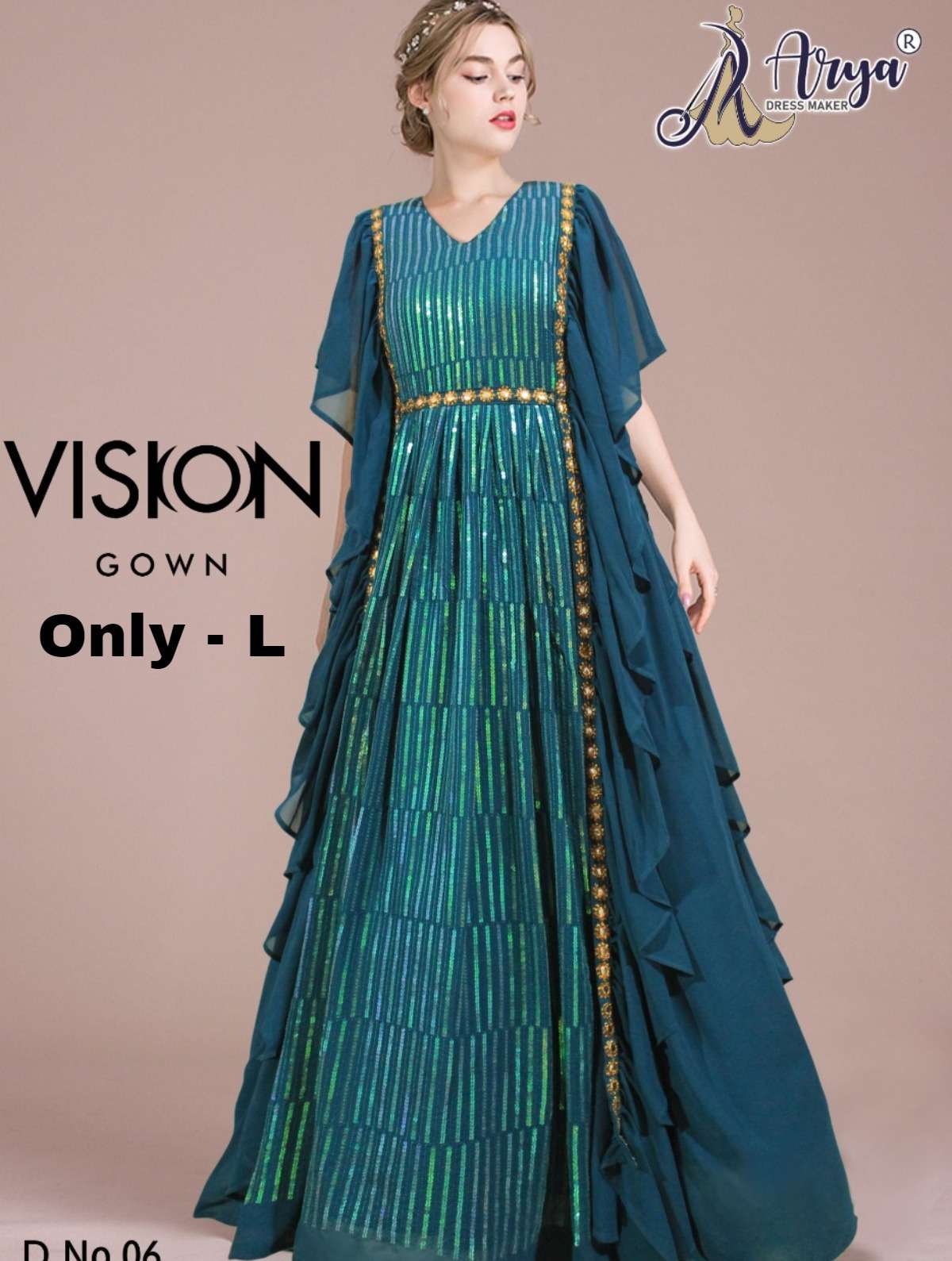 ARYA DRESS MAKER VISION PURE GEORGETTE GOWN-00079