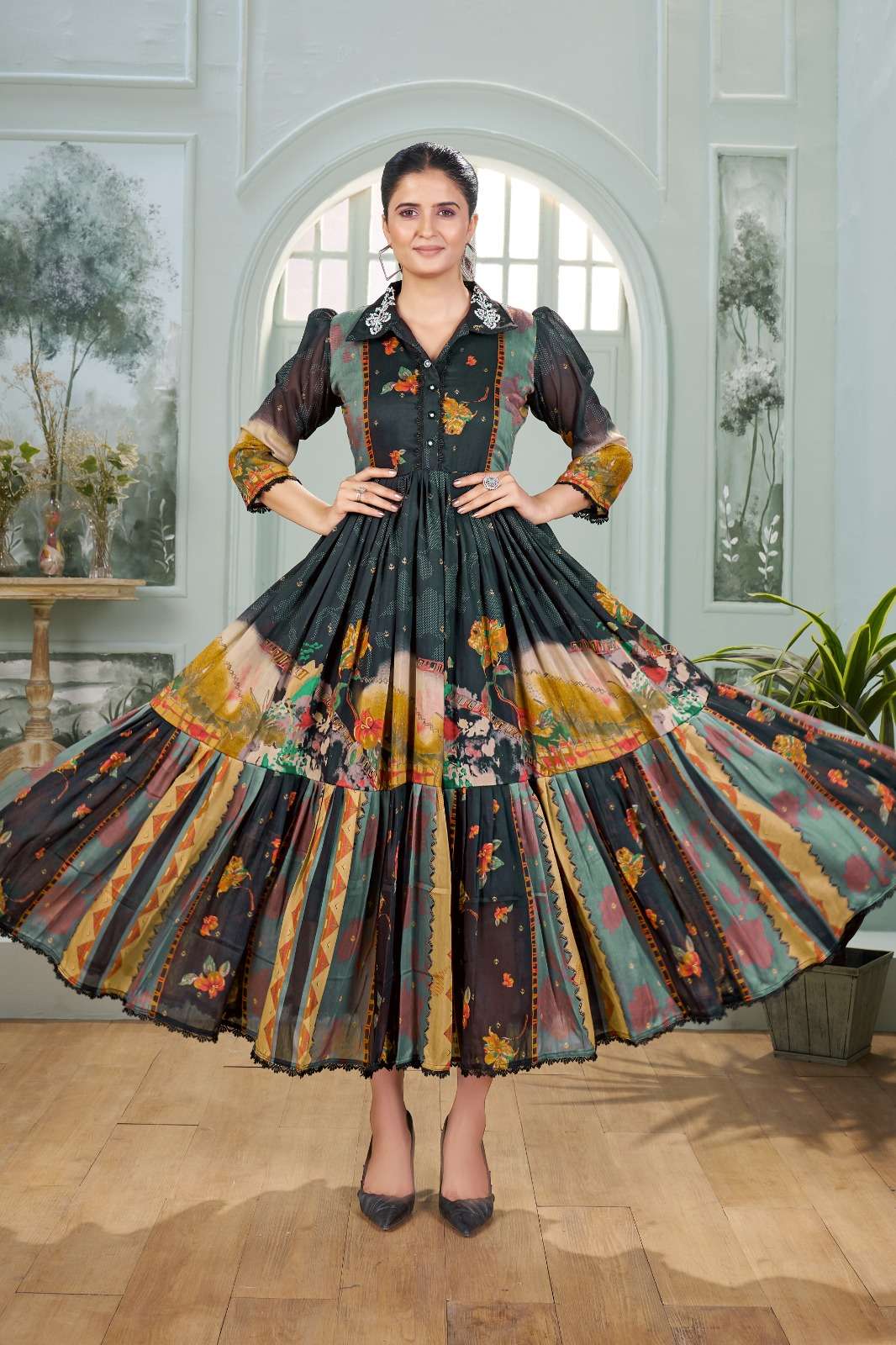 ARYA DRESS MAKER ZEHRA PURE MUSLIN KURTI-00079
