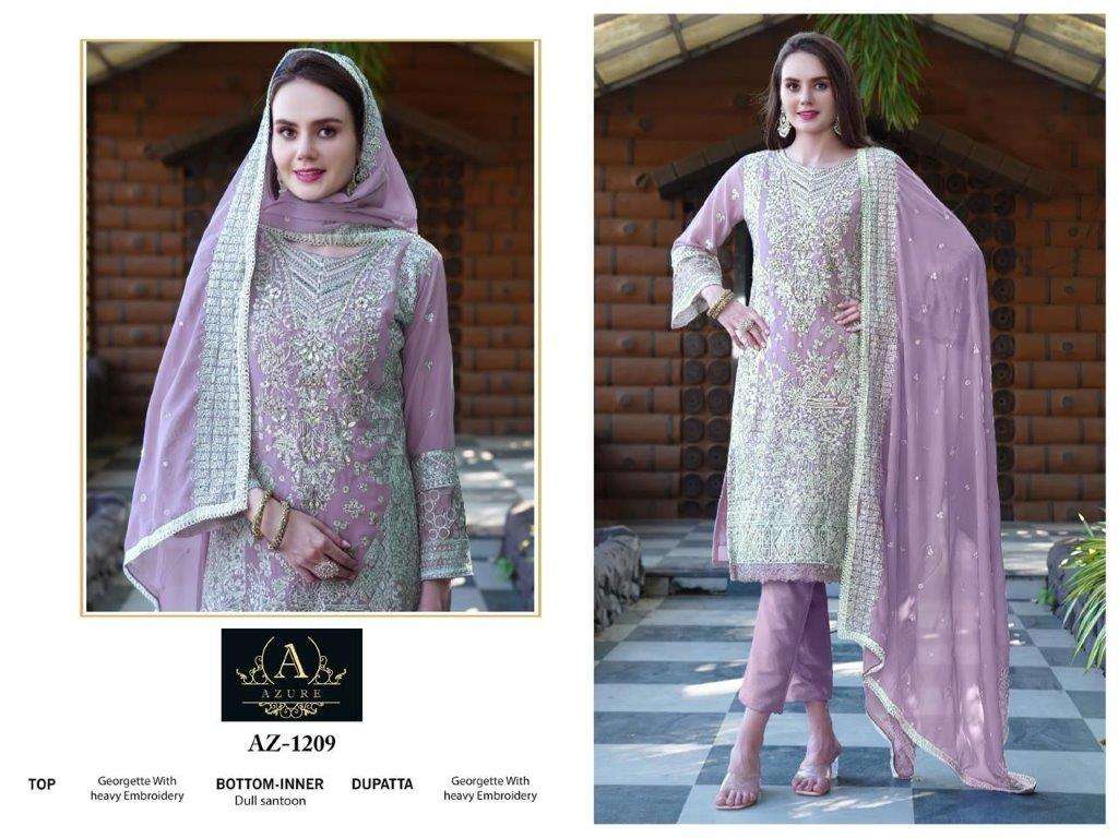 AZURE AZ-109 PURE GEORGETTE  EMBROIDERY PAKISTANI DRESSES-00272