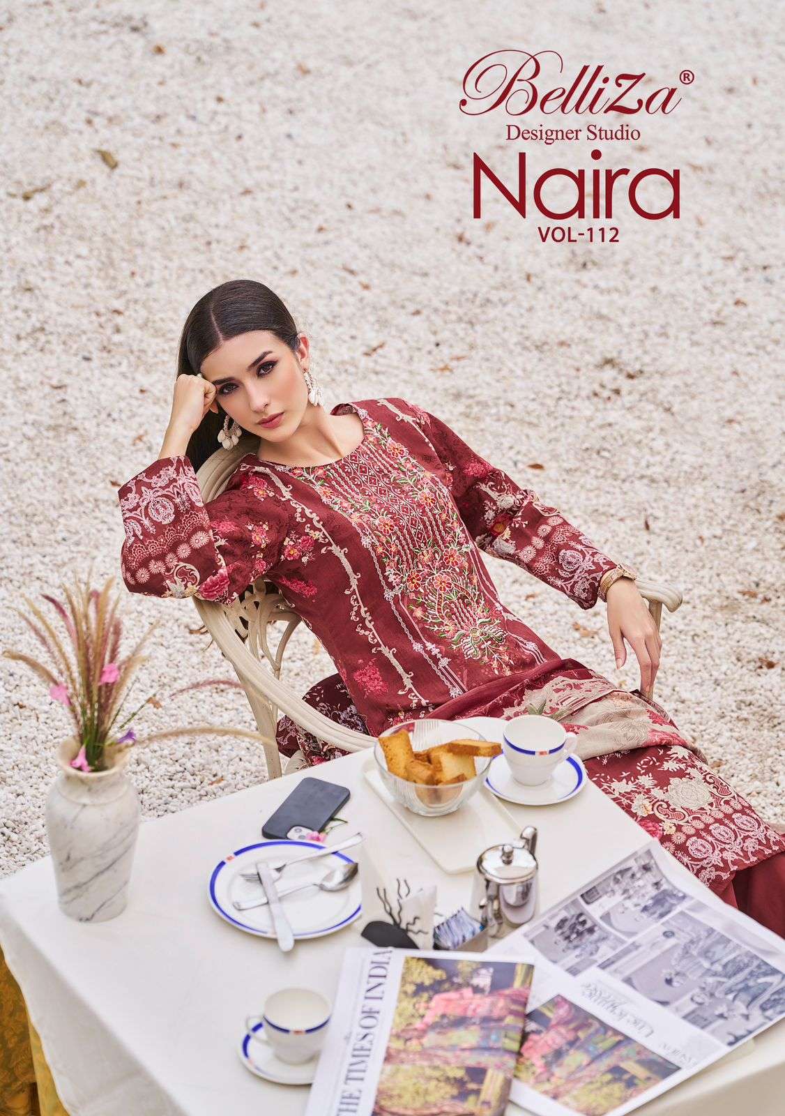 BELLIZA NAIRA VOL-112 868-001 TO 868-008 SERIES PURE COTTON PRINTED PAKISATNI DRESSES-00201