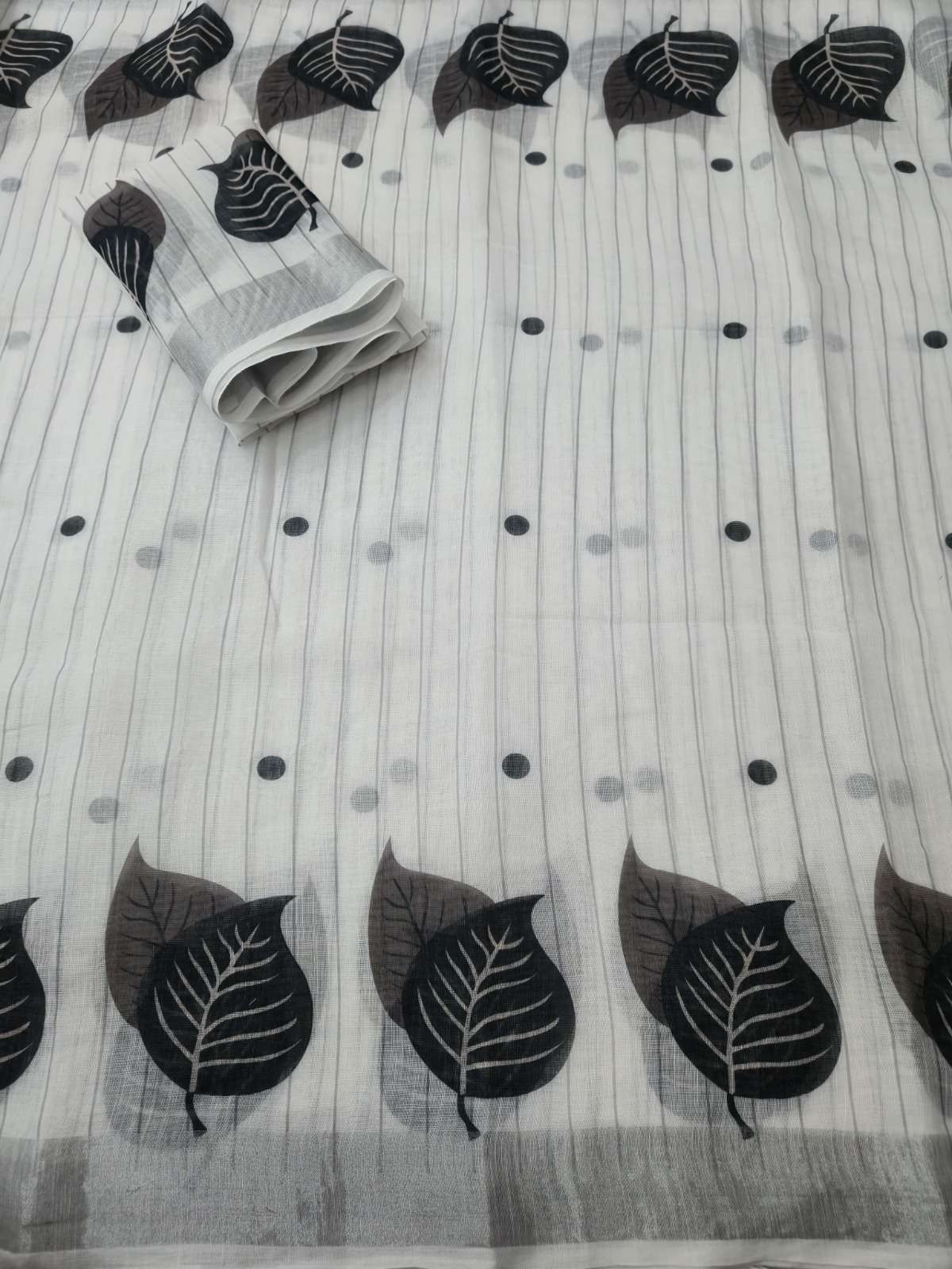 BLACK PAN 1 BY ASLIWHOLESALE DESIGNER PURE LINEN PRINTED SAREES-00292