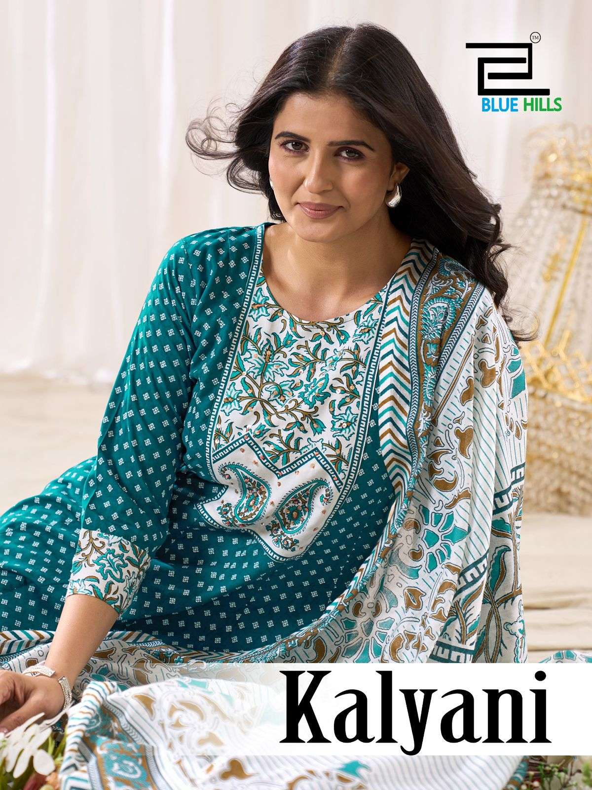 BLUE HILLS KALYANI 1001 TO 1004 SERIES PURE RAYON EMBROIDERY PRINTED DRESSES-00099
