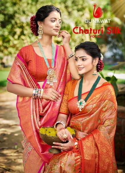 BUNAWAT CHATURI SILK VOL-04 PURE SILK SAREES-00037
