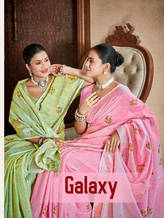 BUNAWAT GALAXY PURE LINEN SAREES-00037