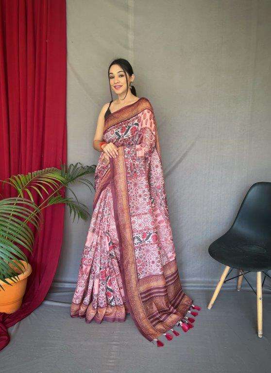CARPET SILK BY ASLIWHOLESALE DESIGNER PURE COTTON PRINTED SAREES-00282