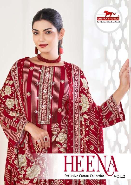 CHETAK FASHION HEENA VOL-02 PURE RAYON PRINTED PAKISTANI DRESSES-00201