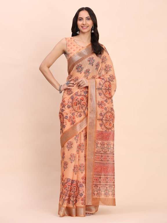 COTTON CRUSH BY ASLIWHOLESALE DESIGNER PURE COTTON PRINTED SAREES-00281