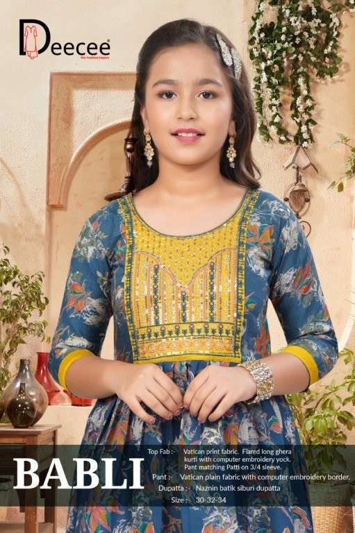 DEE CEE BABLI PURE VETICAN PRINTED EMBROIDERY DRESSES-00093