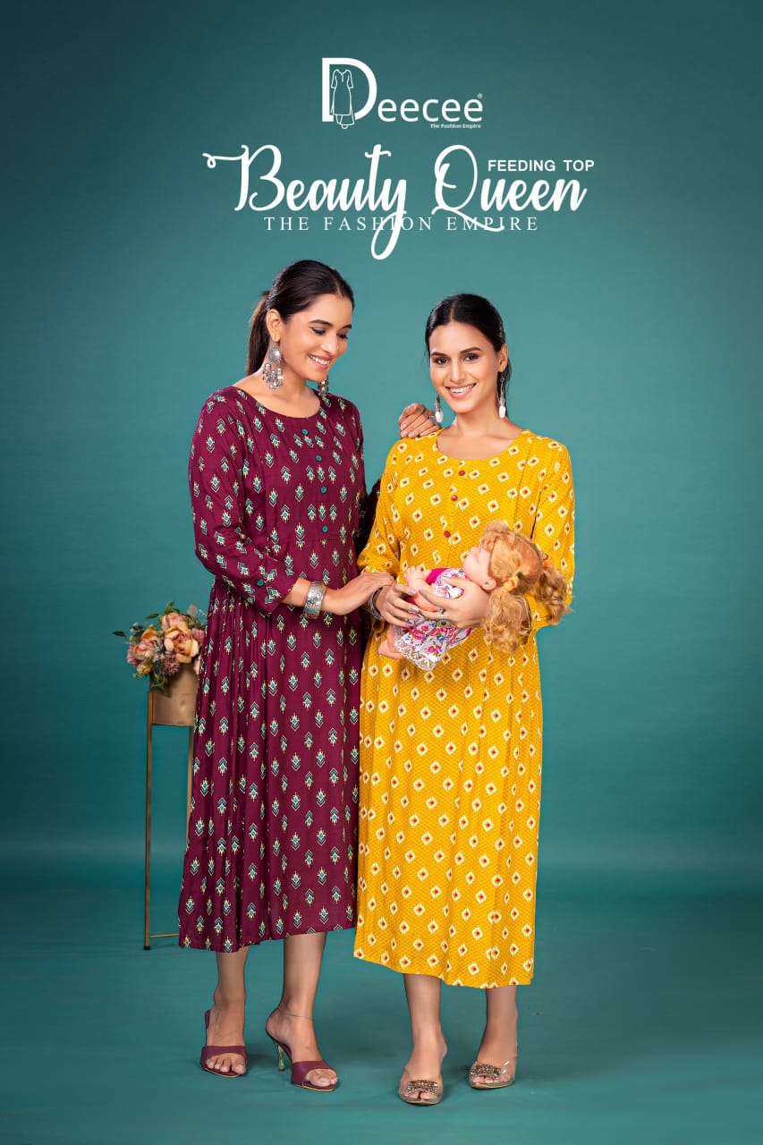 DEE CEE BEAUTY QUEEN PURE RAYON KURTIS-00014