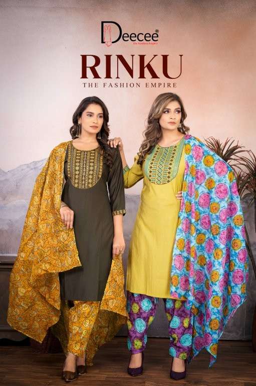 DEE CEE RINKU PURE VERTICAL EMBROIDERY DRESSES-00014