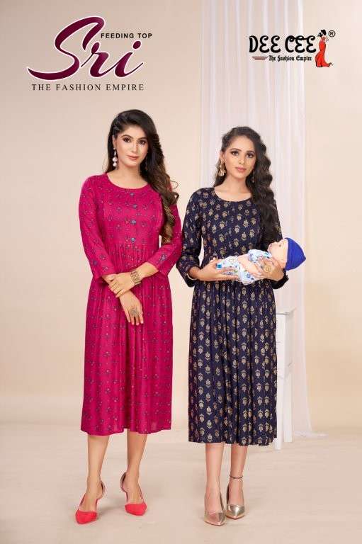 DEE CEE SRI PURE RAYON PRINTED KURTIS-00093