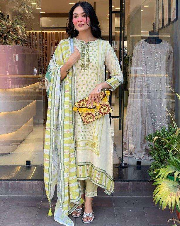 DHVANI BY ASLIWHOLESALE DESIGNER PURE LINEN SILK EMBROIDERY DRESSES-00264