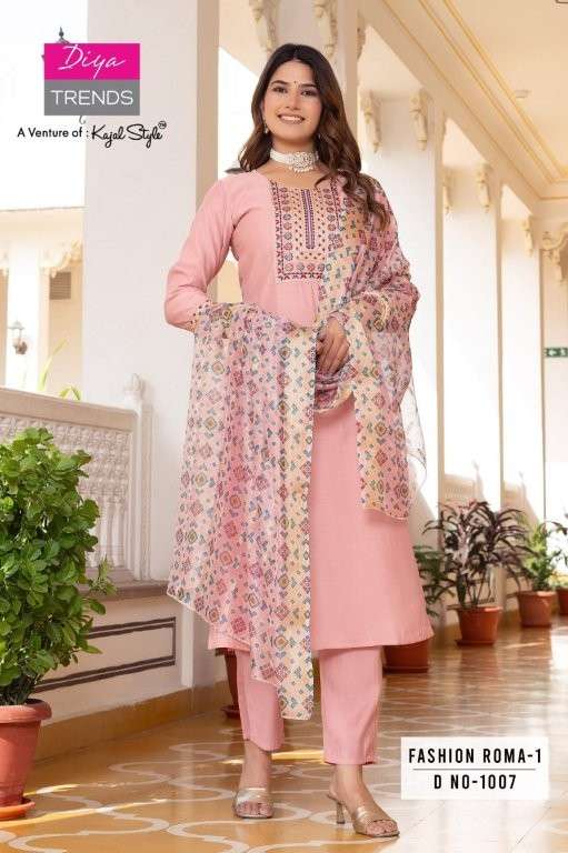 DIYA TRENDZ ROMA VOL-01 PURE ROMAN SILK DRESSES-00014