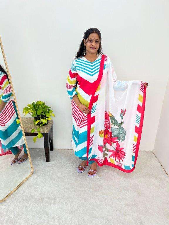 DN-403 BY ASLIWHOLESALE DESIGNER PURE MUSLIN PRINTED DRESSES-00232
