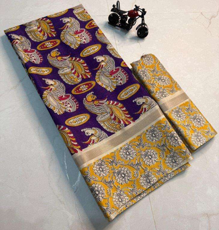 DOLA PEACOCK BY ASLIWHOLESALE DESIGNER PURE FANCY PRINTED SAREES-00256