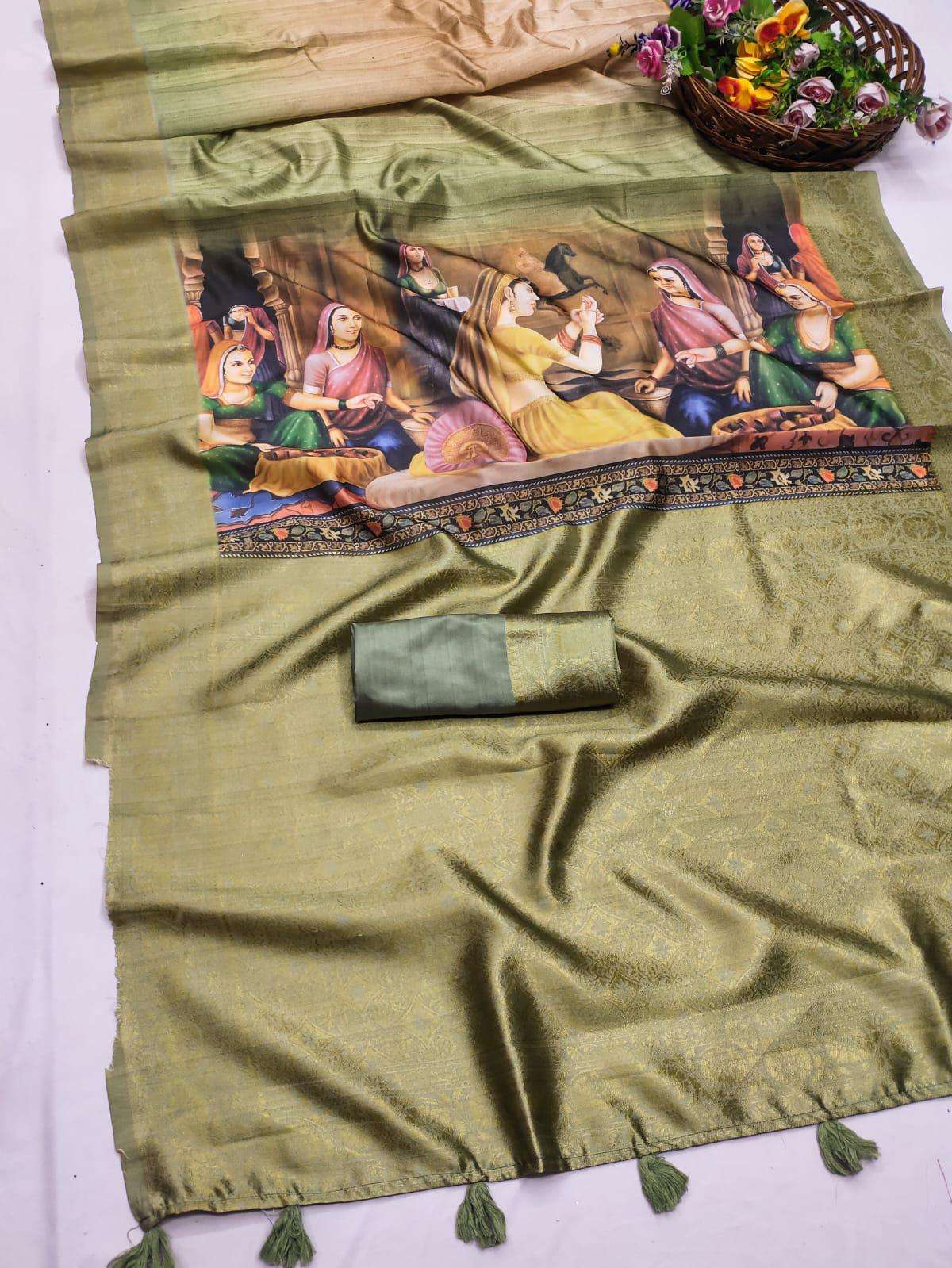 DW JODHA BY ASLIWHOLESALE DESIGNER PURE SILK PRINTED SAREES-00046