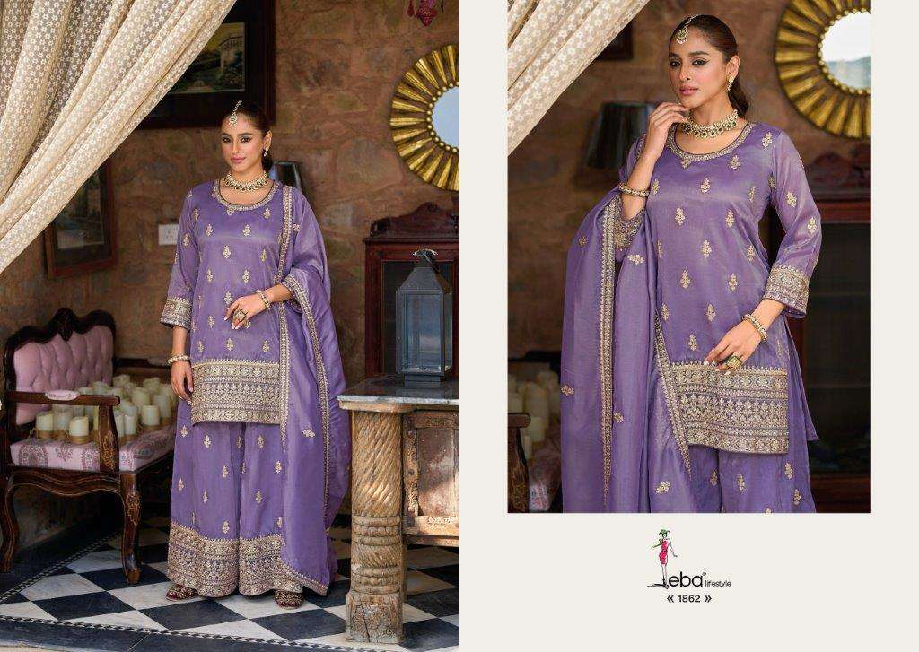 EBA LIFESTYLE HEERAMANDI 1862 SERIES PURE SIMAR FANCY EMBROIDERY DRESSES-00289