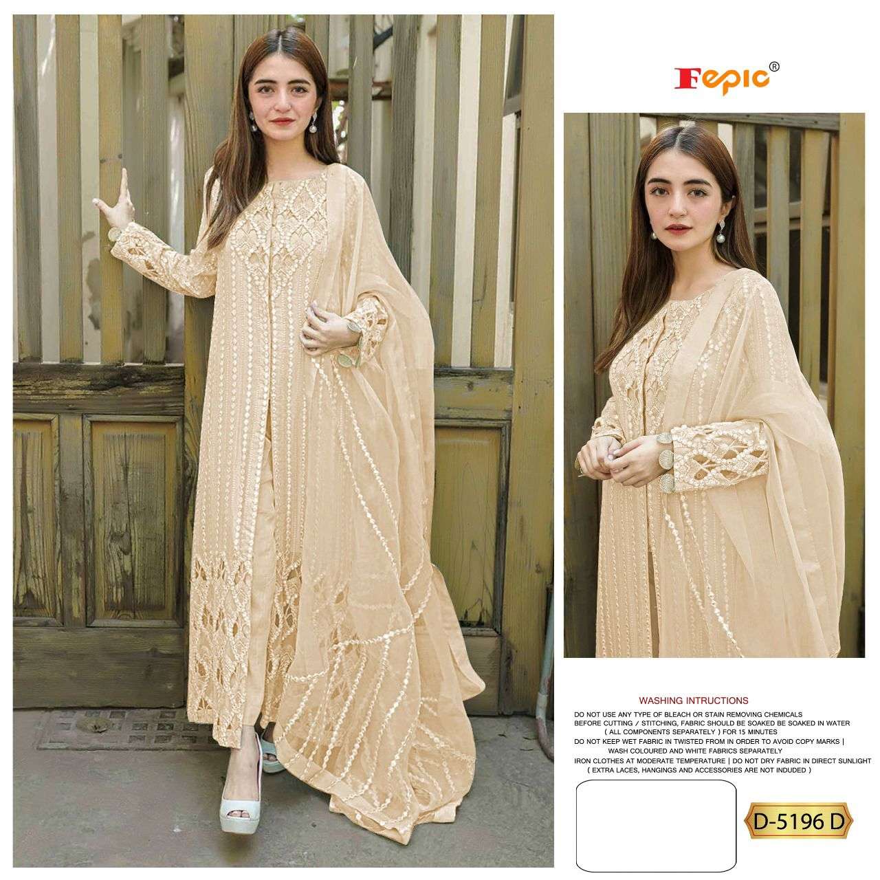 FEPIC ROSEMEEN C-5196 PURE FAUX GEORGETTE PAKISTANI DRESS-00201
