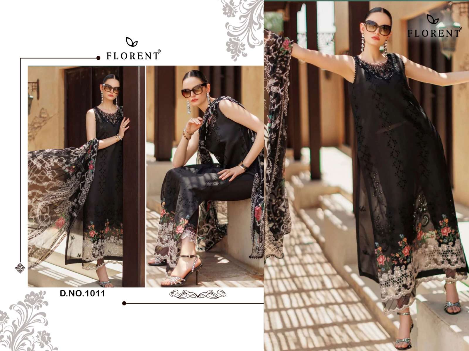 FLORENT 1011 PURE COTTON EMBROIDERY PAKISTANI DRESS-00071