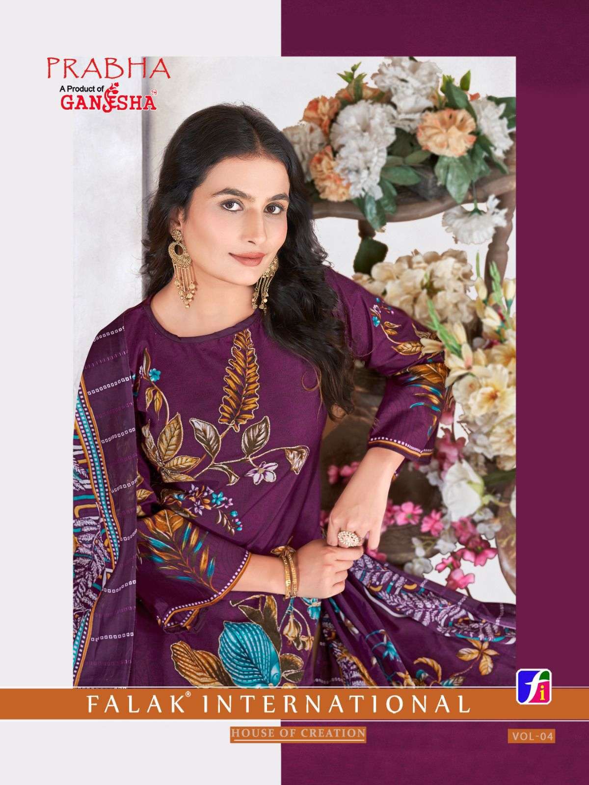 GANESHA PRABHA VOL-01 4005 TO 4012 SERIES PURE COTTON PRINTED DRESSES-00201