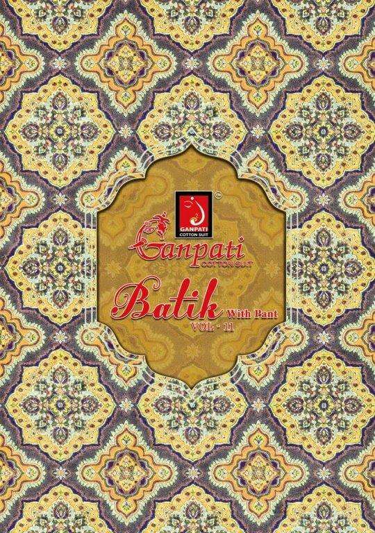 GANPATI BATIK VOL-11 1101 TO 1112 SERIES PURE COTTON PRINTED DRESSES-00015