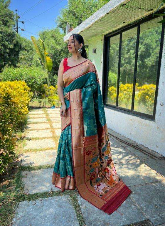 GAURI BY ASLIWHOLESALE DESIGNER PURE PAITHANI SILK SAREES-00282