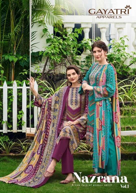 GAYATRI NAZRANA VOL-01 PURE VISCOSE RAYON PRINTED PAKISTANI DRESSES-00062
