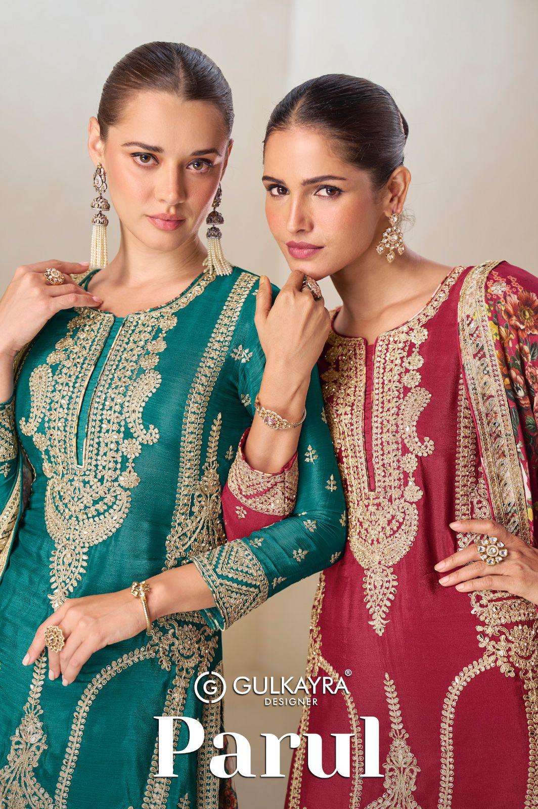 GULKAYRA PARUL COLOUR PURE CHINON PRINTED DRESSES-00028