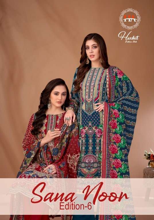 HARSHIT FASHION HUB SANA NOOR VOL-06 PURE VISCOSE RAYON PRINTED PAKISTANI DRESSES-00201