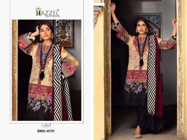 HAZZEL 130-131-133 SERIES HEAVY EMBROIDERY COTTON PRINTED PAKISTANI DRESS-00062