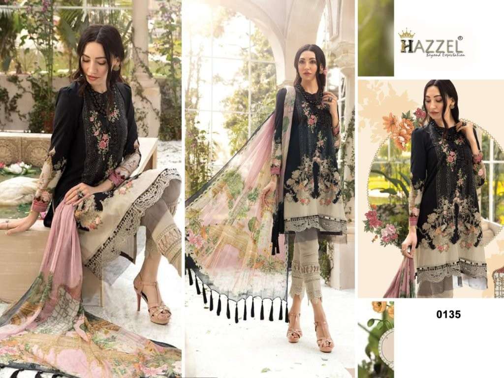 HAZZEL 135 HEAVY EMBROIDERY COTTON PRINTED PAKISTANI DRESS-00071