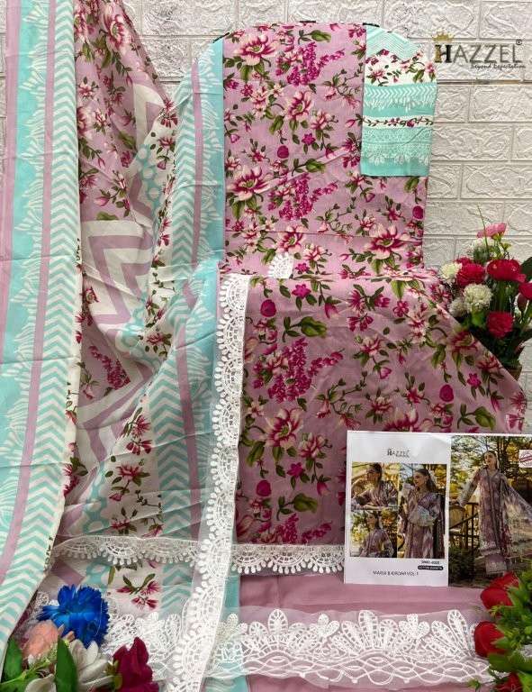 HAZZEL 331-332 COLOUR HEAVY EMBROIDERY COTTON PRINTED PAKISTANI DRESSES-00071