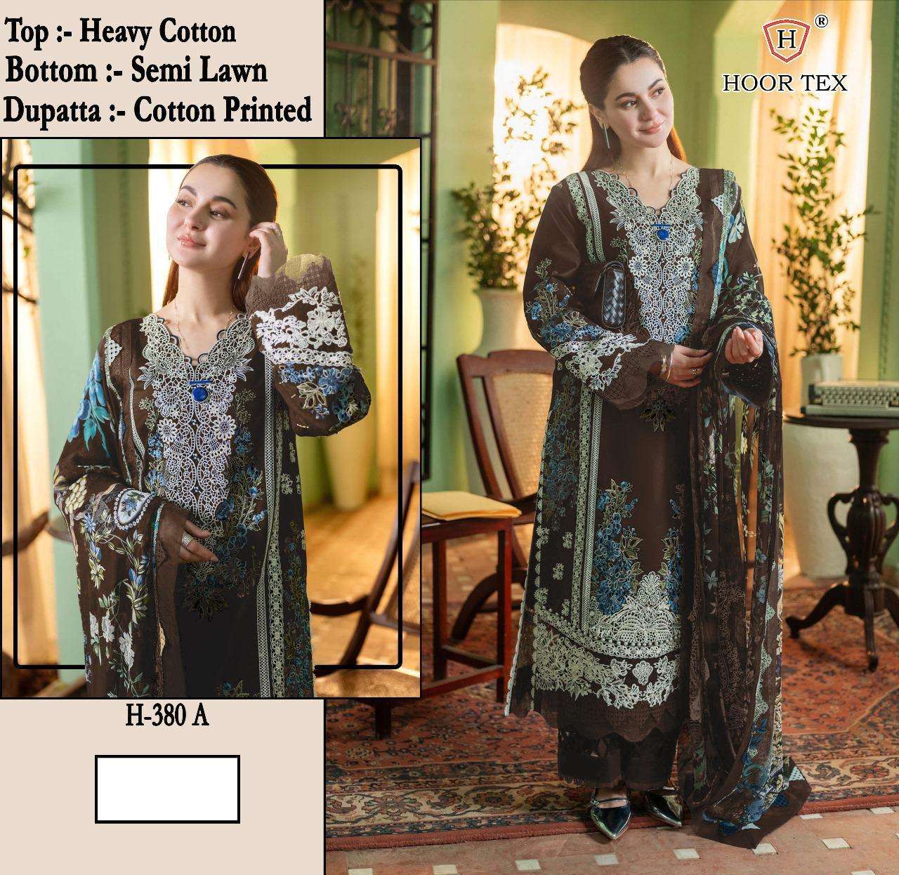 HOOR TEX H-380 HEAVY COTTON PRINTED PAKISTANI DRESSES-00020