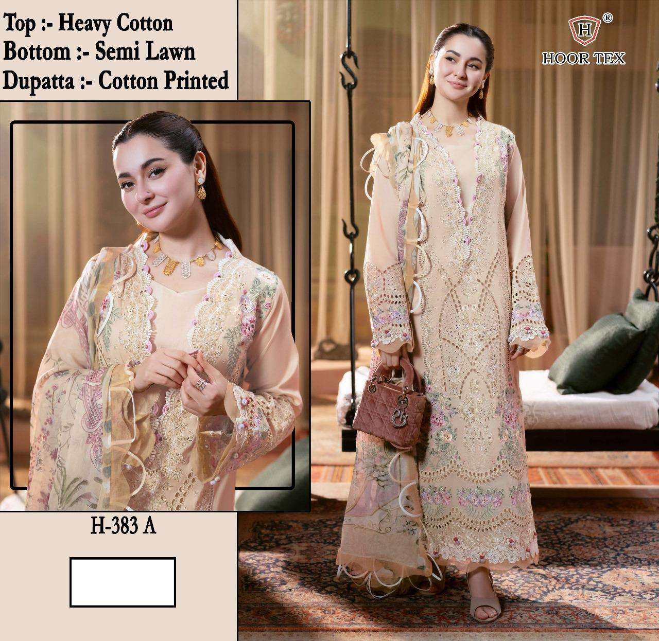 HOOR TEX H-383 HEAVY COTTON PAKISTANI DRESSES-00020