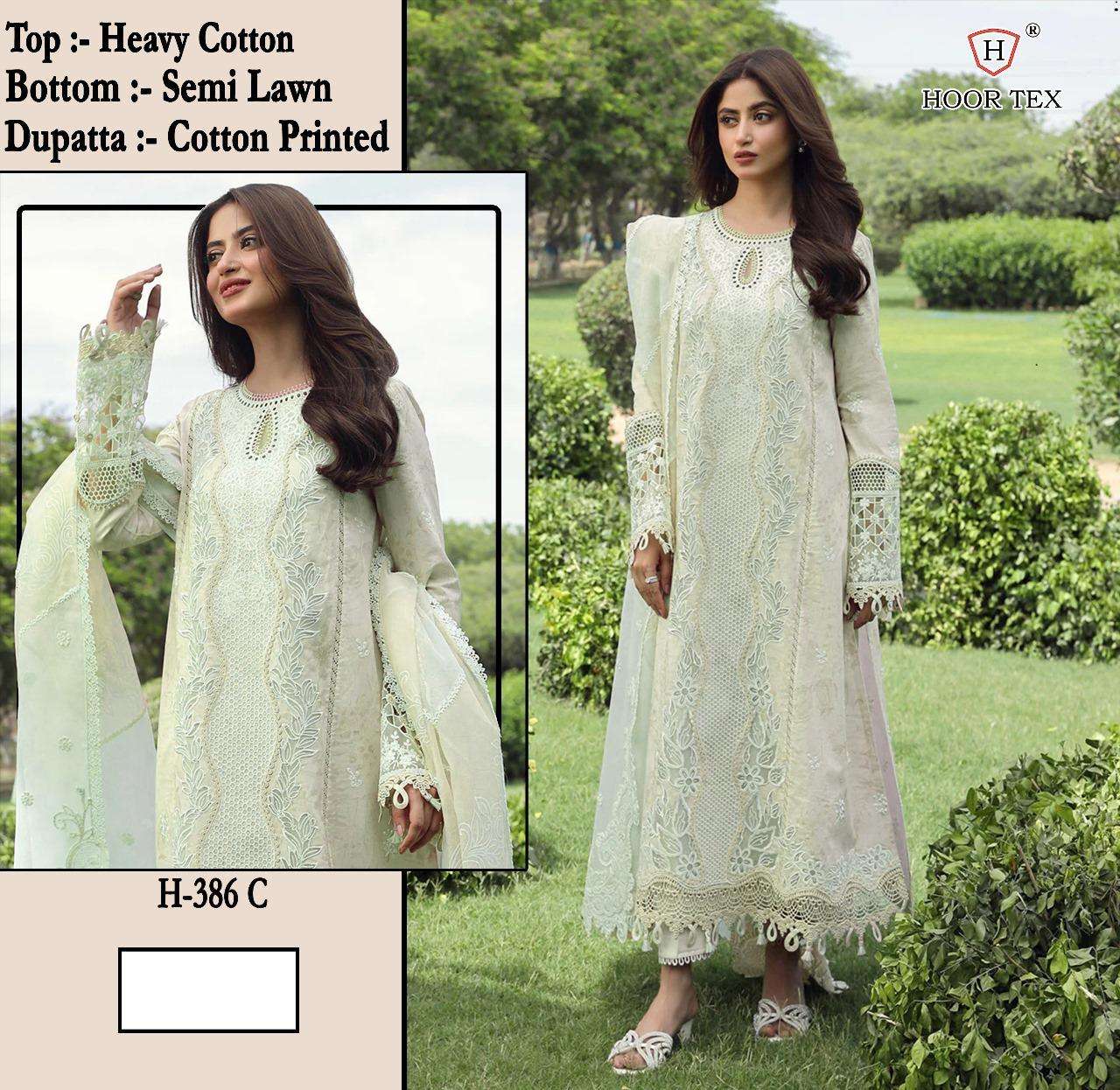HOOR TEX H-386 HEAVY COTTON PAKISTANI DRESSES-00020