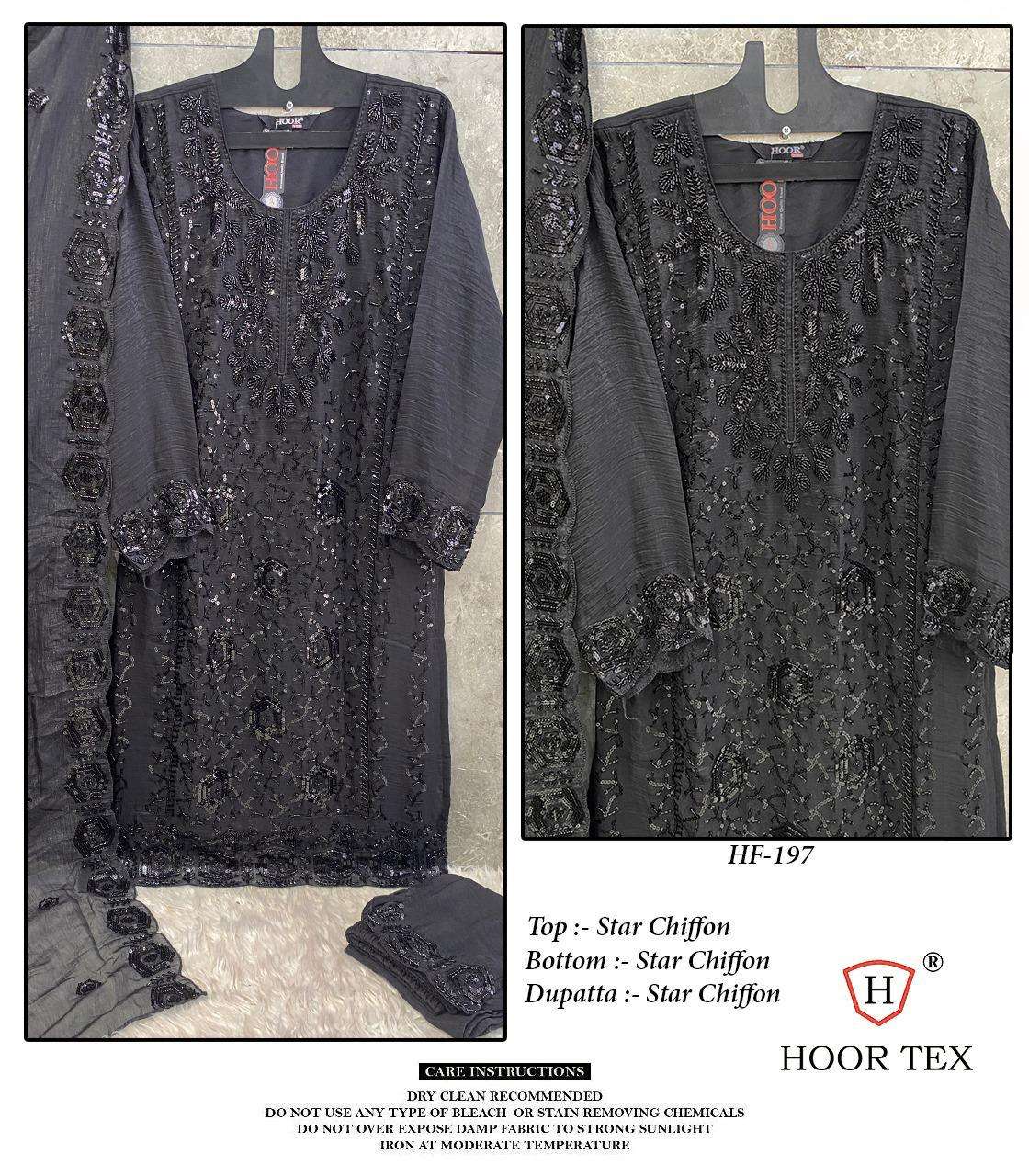 HOOR TEX HF-197 PURE STAR CHIFFON PAKISTANI DRESS-00020