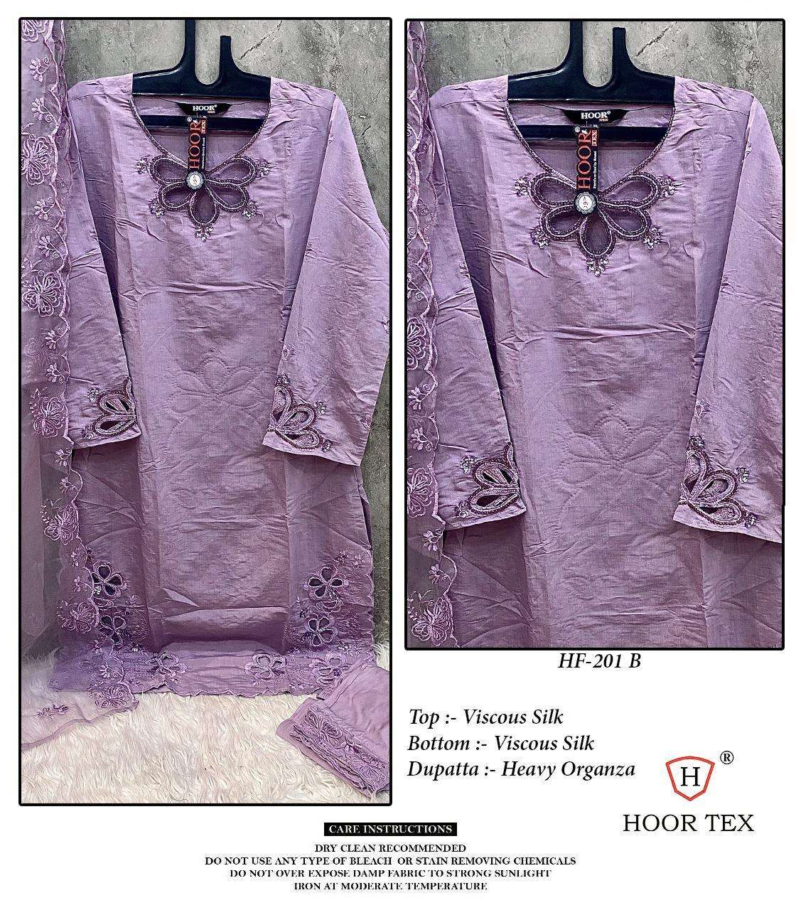 HOOR TEX HF-201 PURE VISCOSE SILK  PAKISTANI DRESSES-00020