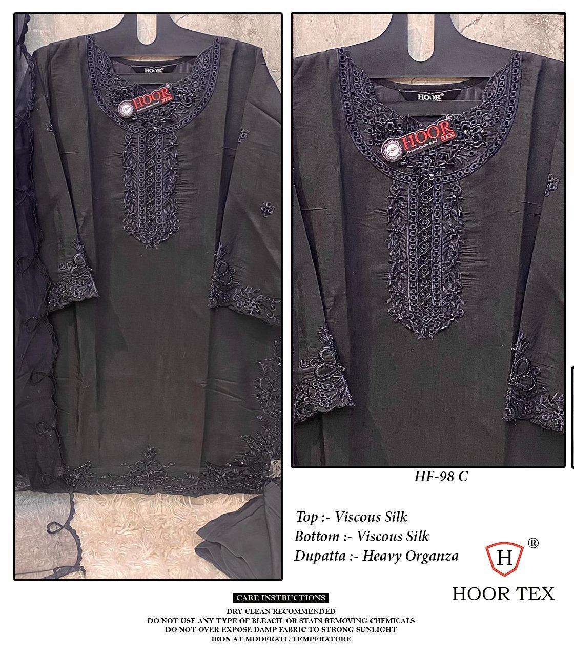 HOOR TEX HF-98 COLOUR PURE VISCOSE SILK PAKISTANI DRESSES-00020