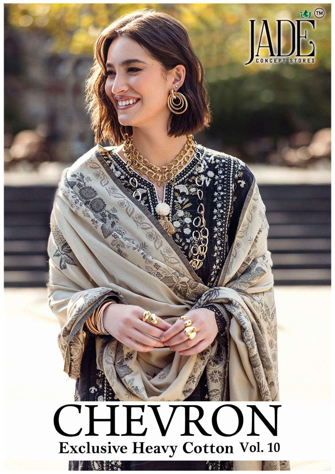 JADE CHEVRON EXCLUSIVE VOL-10 91 TO 96 SERIES PURE COTTON PRINTED PAKISTANI DRESSES-00062